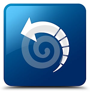 Back arrow icon blue square button
