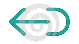 Back Arrow Icon for Undo and Previous Navigation, vector design Generative AI