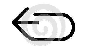 Back Arrow Undo Icon. Navigation Revert Action, vector design Generative AI
