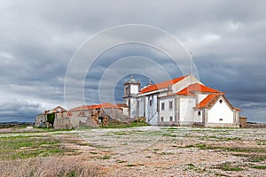 Back of the baroque church in the Sanctuary of Nossa Senhora do Cabo