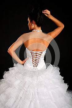 Back of bride and dress