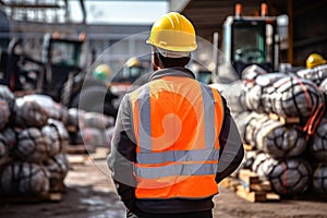 back builder, back view worker, construction architect manager,