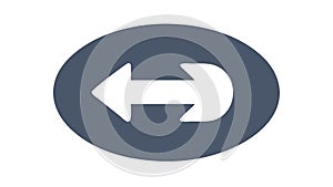 Back Button Icon, Left Arrow Flat Design Vector, vector design Generative AI