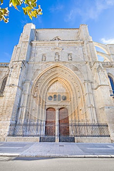 Back door of San Antolin Cathedral in Palencia photo