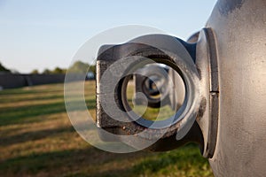 Back end of a cannon