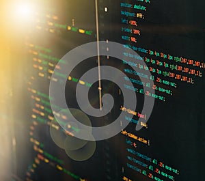 Back-end coding workflow of the web developing