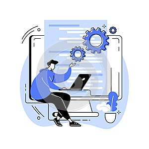 Back end development abstract concept vector illustration.