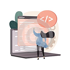 Back end development abstract concept vector illustration.