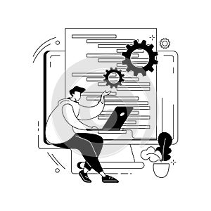Back end development abstract concept vector illustration.