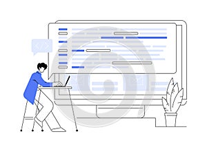 Back end development abstract concept vector illustration.
