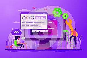 Back end development concept vector illustration