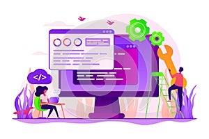 Back end development concept vector illustration