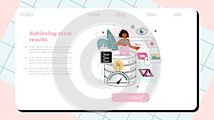 Back end development web banner or landing page. Software development