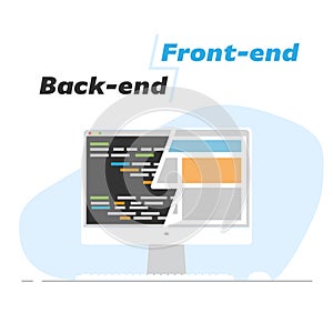 Back-end and front-end development