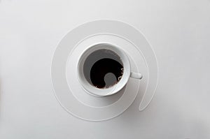 Back espresso on the white background