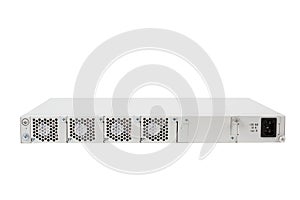 Back of Gigabit Ethernet switch with SFP slot