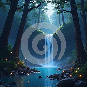 back ground image waterfall