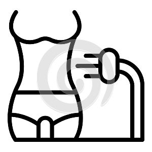 Back hydro massage icon outline vector. Spa bathtub