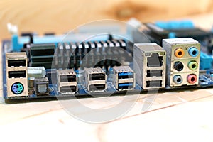 back I/O panel on computer Mainboard