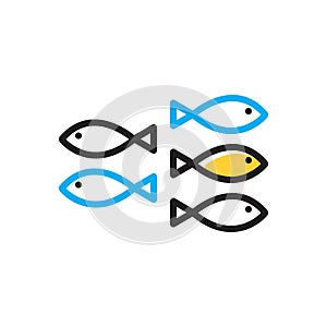 Multi color icon for Back, astern and forward