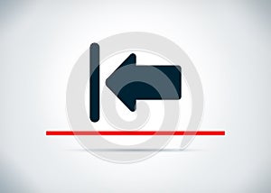 Back icon abstract flat background design illustration