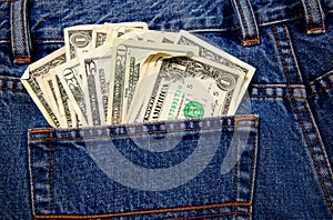 Back Jeans Pocket Full of Cash