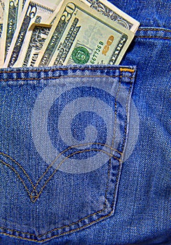 Back Jeans Pocket Full of Cash