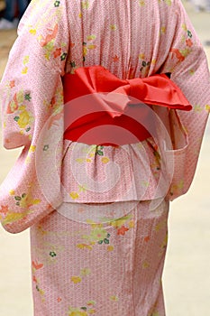 The back of a kimono