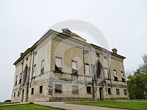 The back of La Rocca Pisana in Lonigo in Italy photo