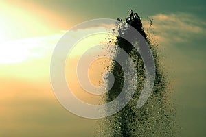 Back lit geyser photo