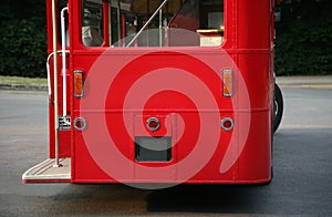 Back of London Red Bus photo
