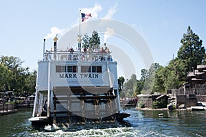 Back of Mark Twain Riverboat at Disneyland, California