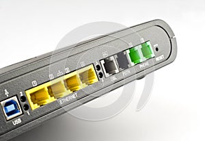 Back of modem adsl with shadow