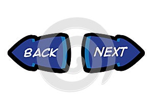 Back and Next Navigation Button Illustration