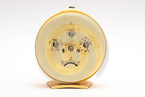 Back Old mechanical alarm clock