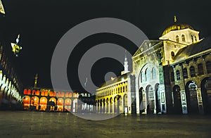 Back in 1997. The Omayyad Mosque perfectly illuminated at night.