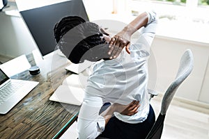 Back Pain Bad Posture Woman Sitting