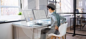 Back Pain Bad Posture Woman Sitting