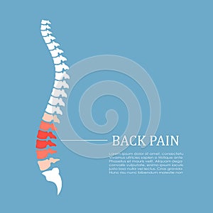 Back pain vector icon