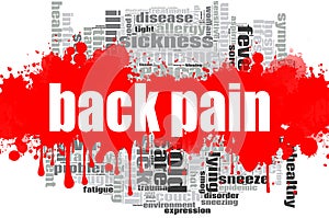 Back pain word cloud design