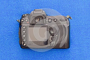 Back panel of old DSLR camera body