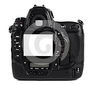 Back of Professional Digital Camera