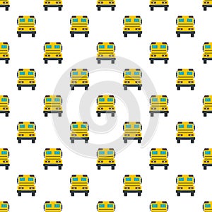 Back of school bus pattern seamless vector photo