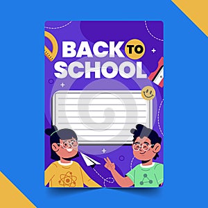 back school card template vector design illustration