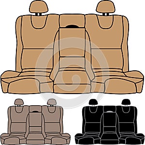 Back Seat vector isolated