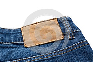 Back side of blue jeans