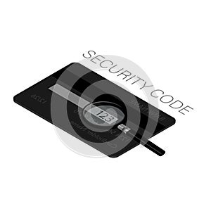 Back side of the credit card with CVV security code