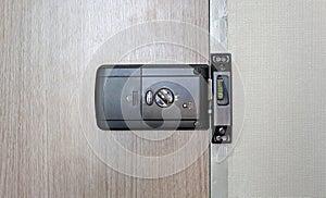 Back side of an electronic door lock room