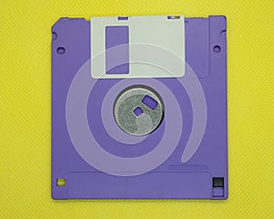 Back side of a 3.5 inch floppy storage disk