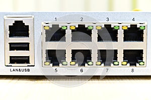 Back side LAN port, Router back side,Back Side Of Wireless Modem